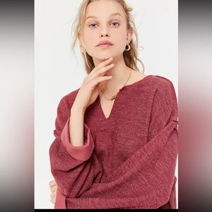 Urban outfitters jax inside out notch neck top